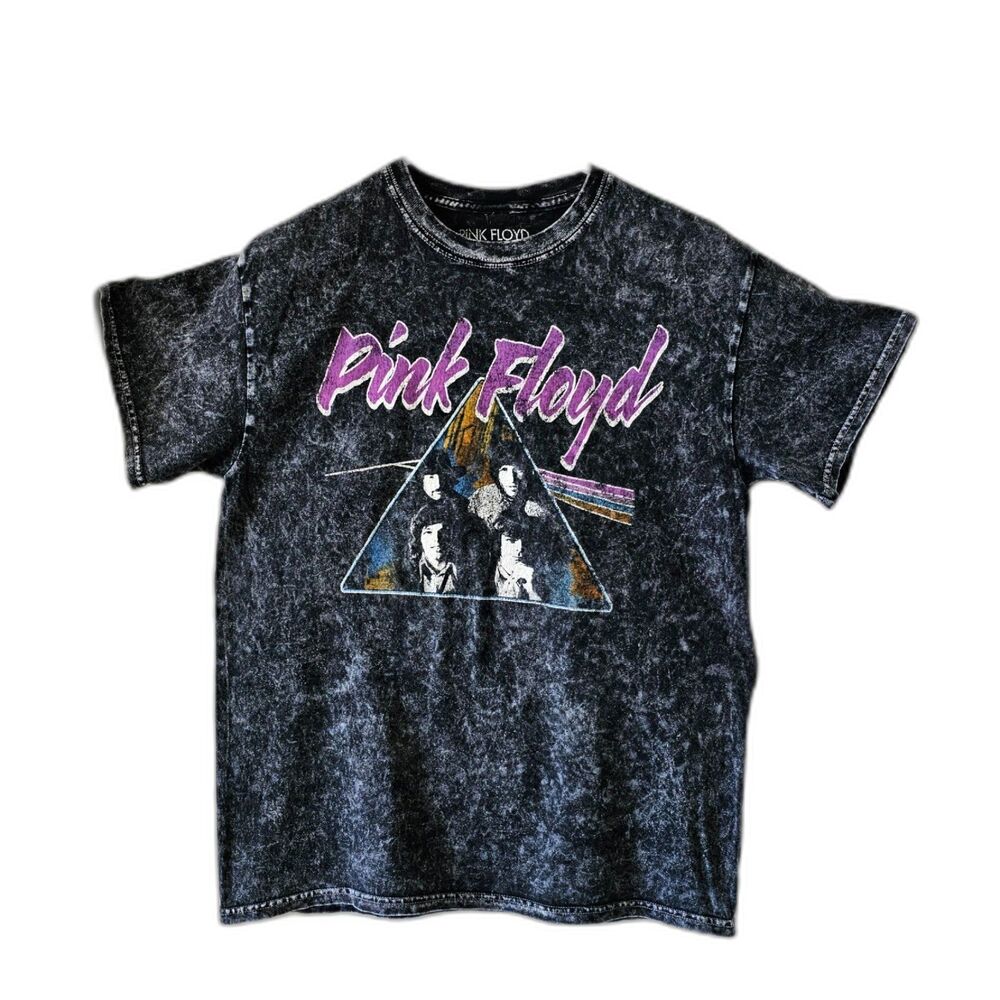 Pink Floyd Graphic Print Cotton Unisex Black T Shirt Size S/M
